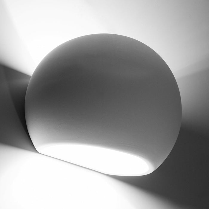 Sollux Wandlamp Globe E27 gips wit