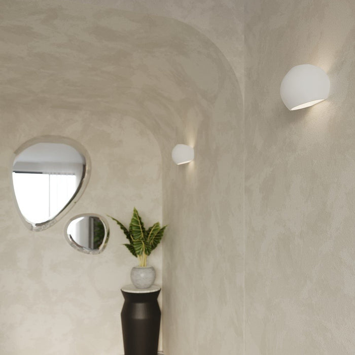 Sollux Wandlamp Globe E27 gips wit