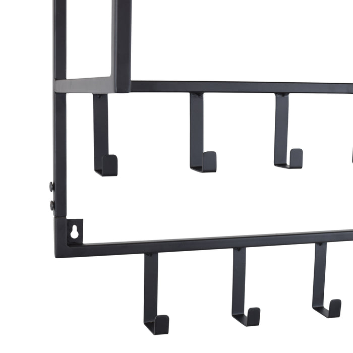 LOFT42 Petri Kapstok - 15 haken - Metaal - Zwart - 100x57x30