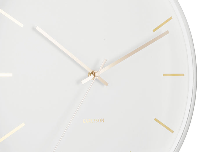 Karlsson - Wandklok Globe - Wit - Ø40cm