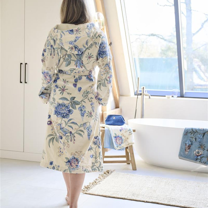 Pip Studio Secret Garden Badjas - WhiteBlue - XL