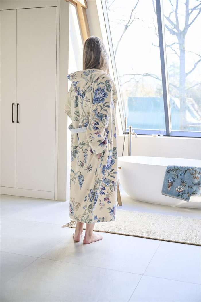 Pip Studio Secret Garden Badjas - WhiteBlue - S