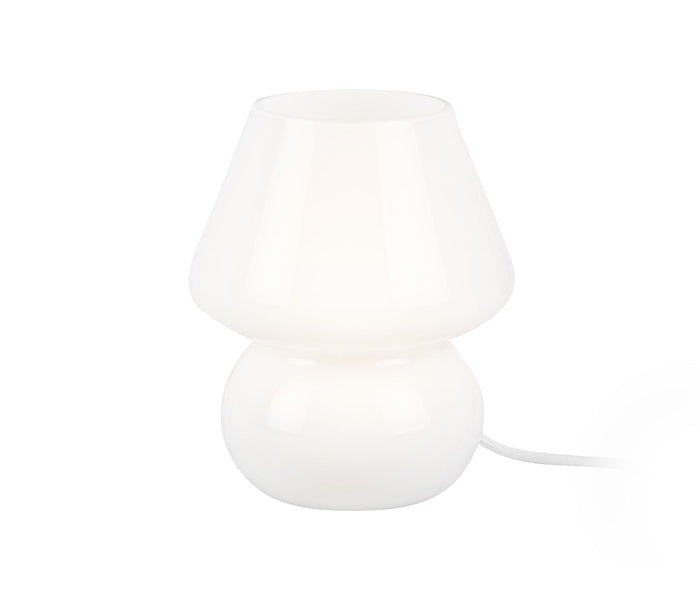 Leitmotiv - Tafellamp Glass Vintage - Wit - Ø16cm