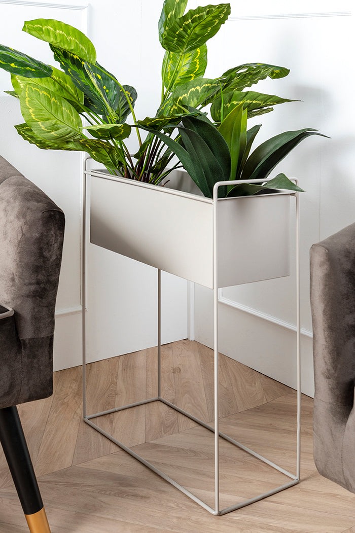 present time - Plant pot set Essence straight iron warm grey