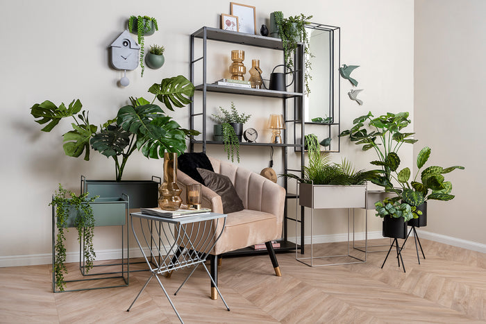 present time - Plant pot set Essence straight iron warm grey