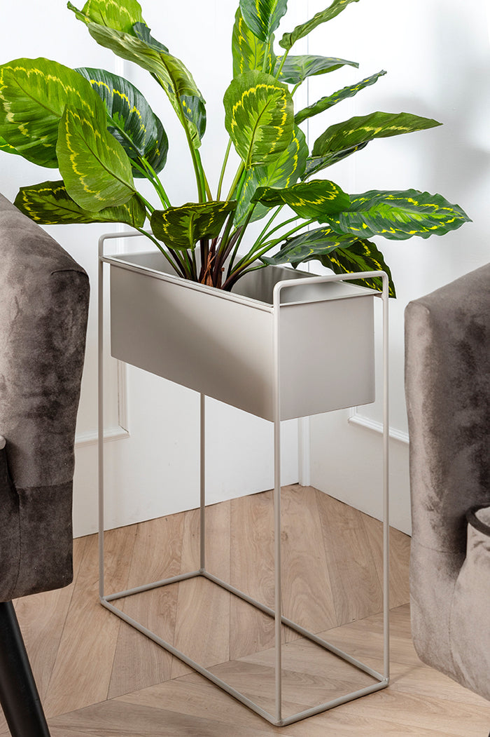 present time - Plant pot set Essence straight iron warm grey