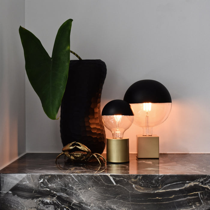 Calex Tafellamp Goud - Metaal - 9x9x9cm (BxHxD)