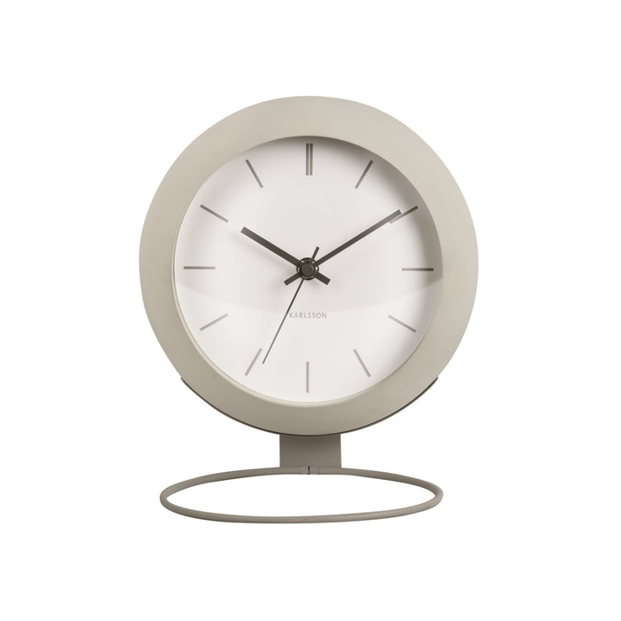 Karlsson - Table clock Nirvana Globe warm grey