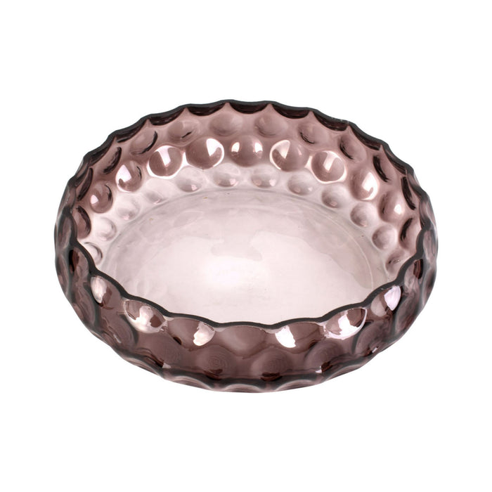 present time - Bowl Speckles glass large chocolate brown