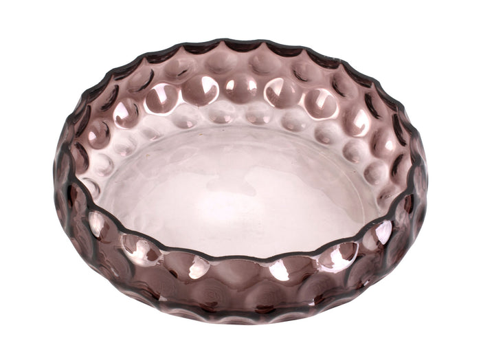 present time - Bowl Speckles glass large chocolate brown