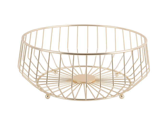 present time - Fruitmand Linea Kink - Goud - Large - 34x14,5cm