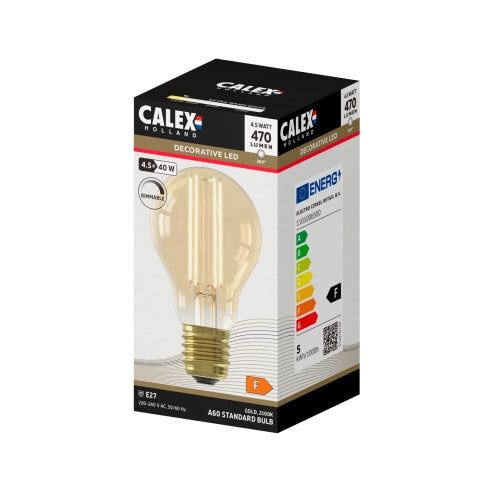 Calex Lichtbron E27 Goud - Glas - 6x11x6cm (BxHxD)