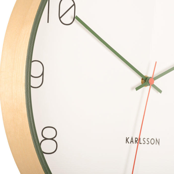 Karlsson - Wandklok Joy - Groen - Ø40cm