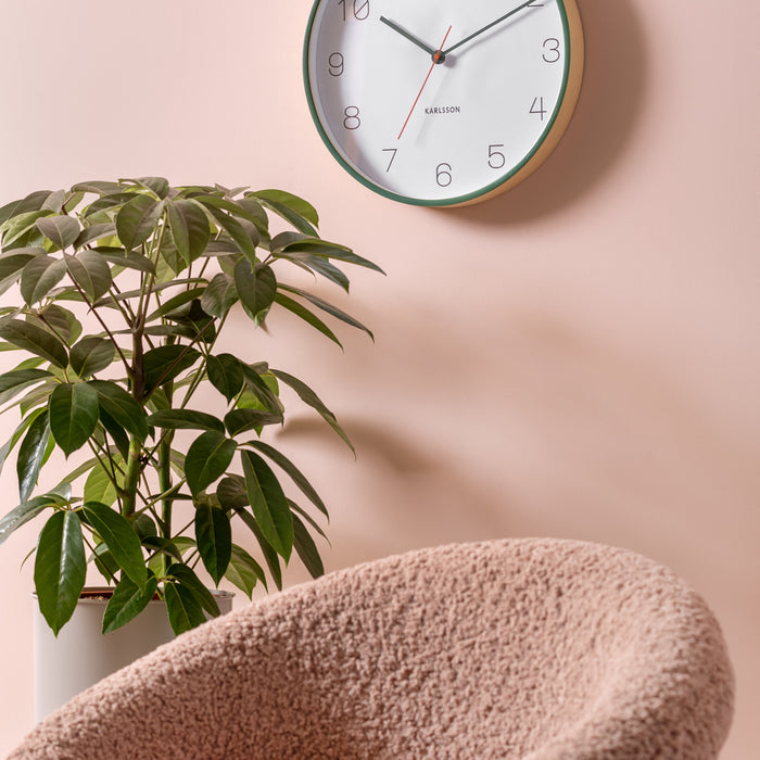 Karlsson - Wandklok Joy - Groen - Ø40cm