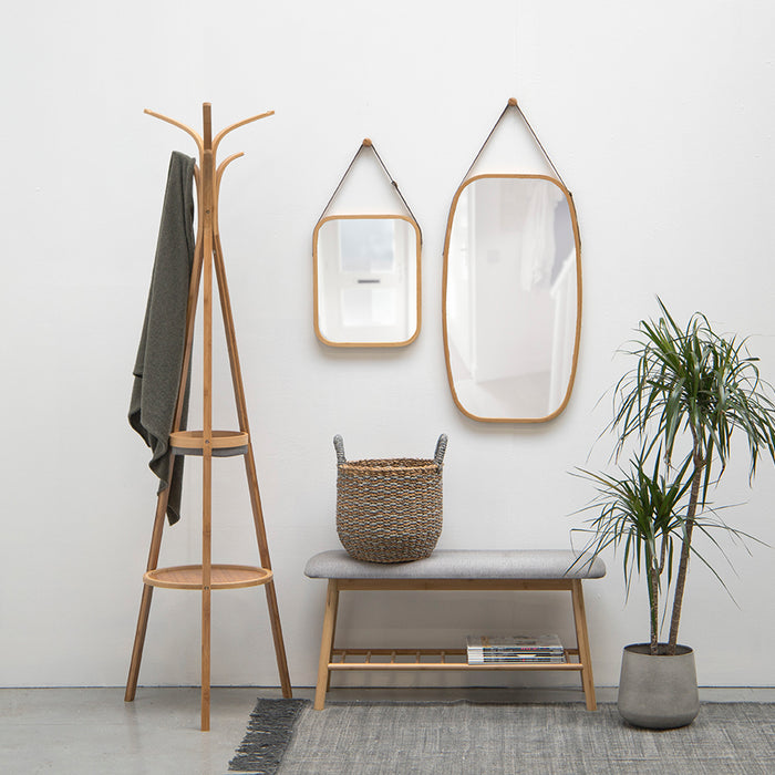 present time - Spiegel Idylllic - Large - Bamboo - Zwart