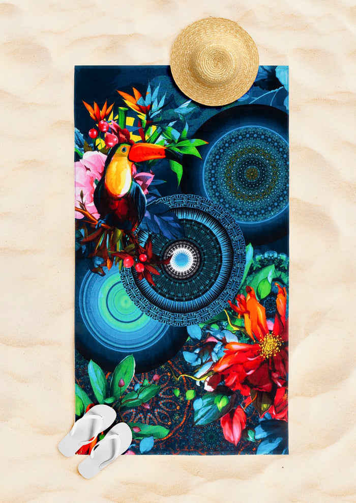 HIP Strandlaken Velours Katoen Cailani 100x180cm - multi