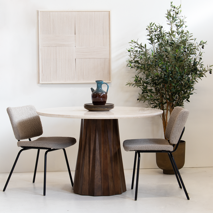 Giga Meubel - Eettafel Rond Marmer Ø150cm - Faiza