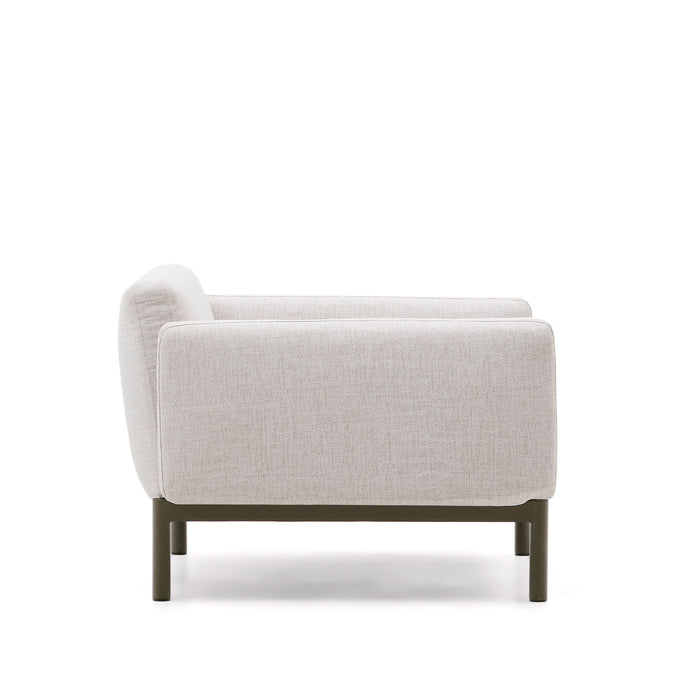 Kave Home - Sorells modulaire buitenfauteuil met beige bekleding en