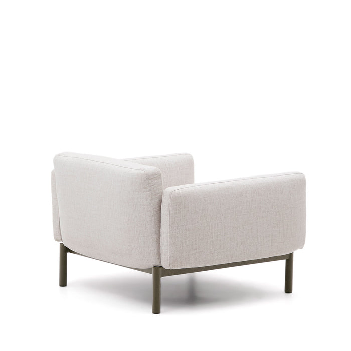 Kave Home - Sorells modulaire buitenfauteuil met beige bekleding en