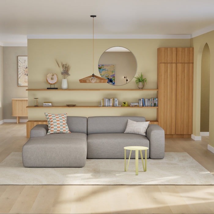 NADUVI Collection Nina Hoekbank Links - Linnen - Donkergrijs