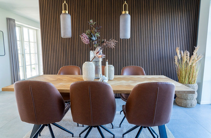 House Nordic Monte Carlo Vintage Bruin Draaistoel set van 2