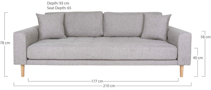 House Nordic - 3-Zits Bank Lido Lichtgrijs