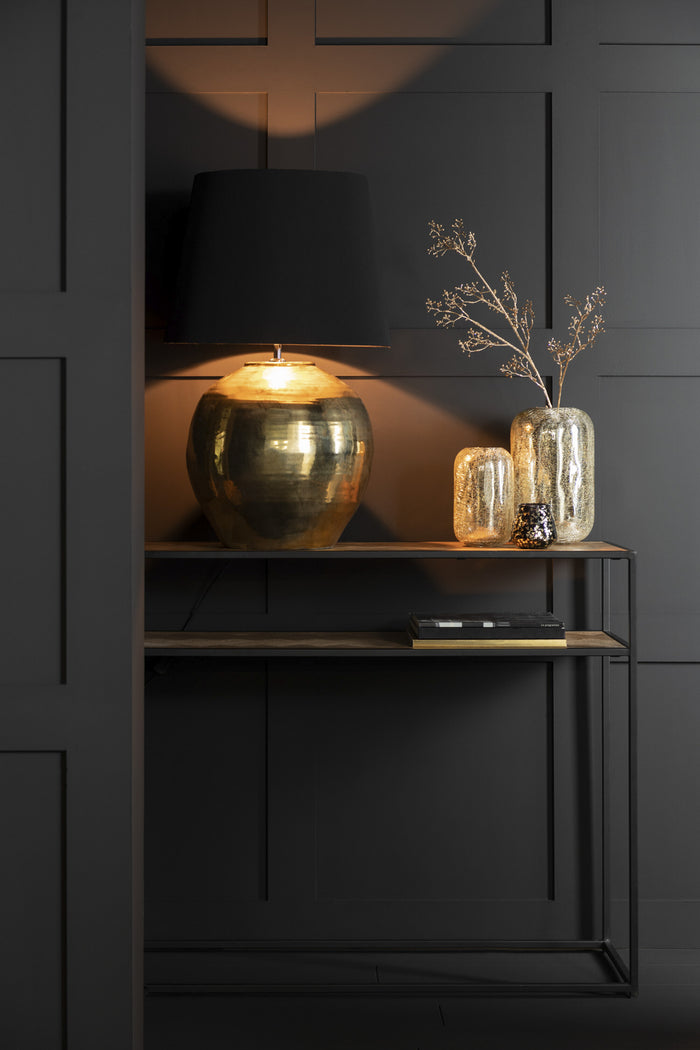 J-Line console Zigzag - hout|metaal - naturel|zwart