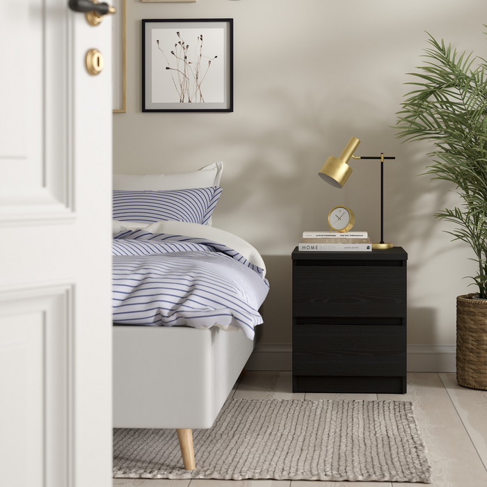 by fonQ basic Slide Nachtkastje - 2 lades - Zwart
