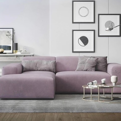 NADUVI Collection Nina Hoekbank Links - Velvet - Lila