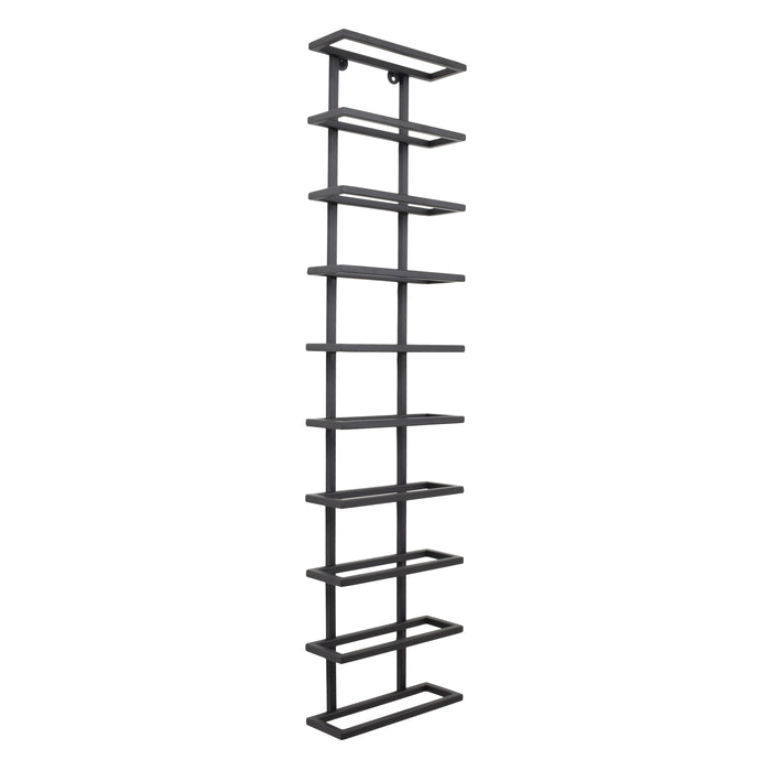 LOFT42 Pinot Wandwijnrek - 10 flessen - Metaal - Zwart - 110x27x11