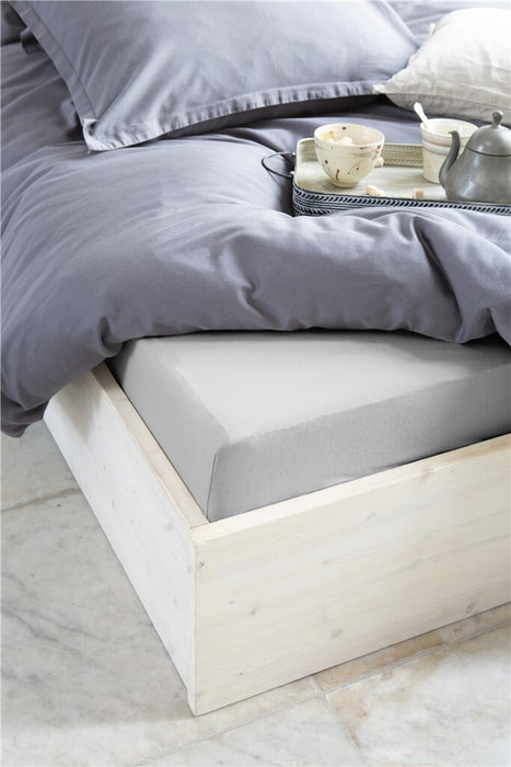 Walra - Hoeslaken Jersey Stretch - 140x200|210 - Grijs