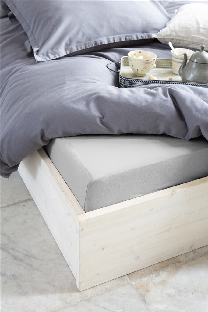 Walra - Hoeslaken Jersey Stretch - 180x220 - Grijs