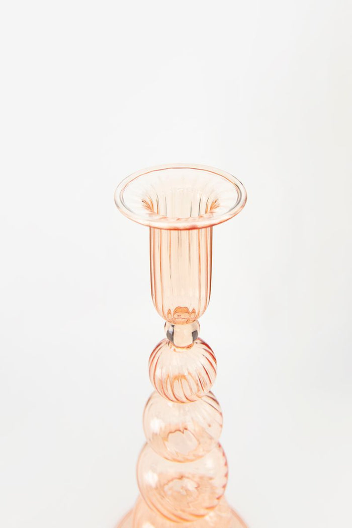 Sissy-Boy Glazen kandelaar bubble lichtroze