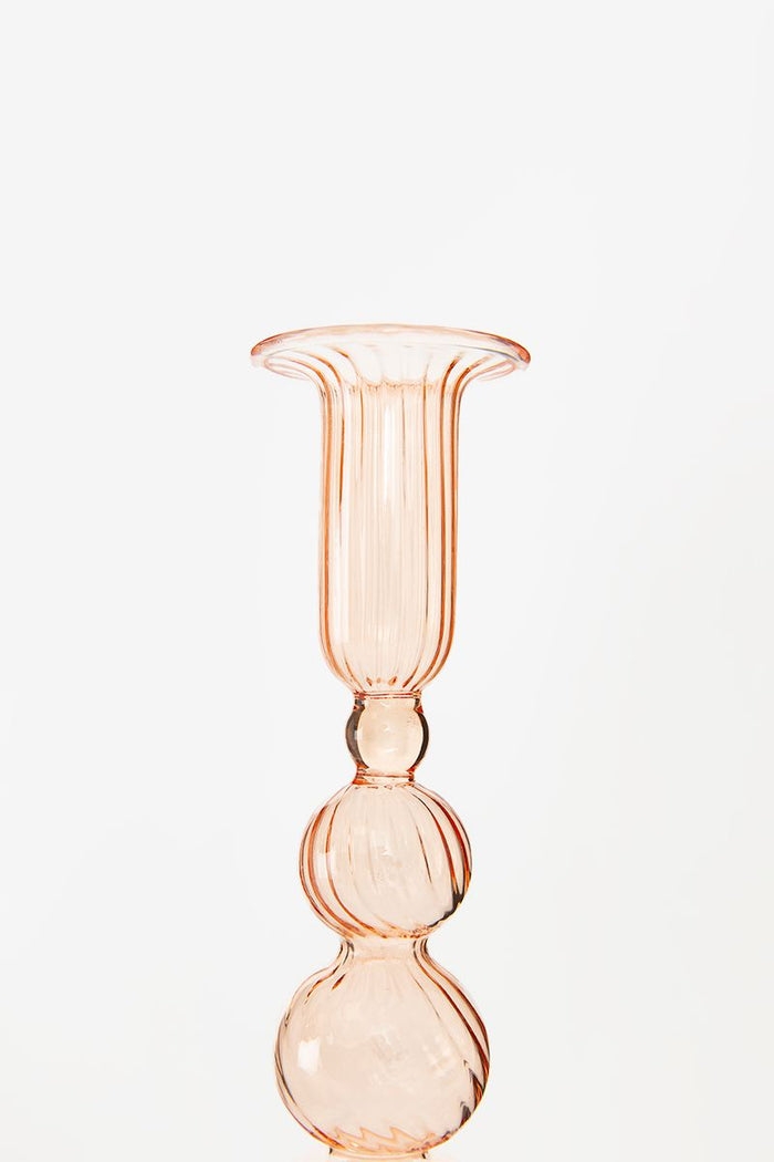 Sissy-Boy Glazen kandelaar bubble lichtroze