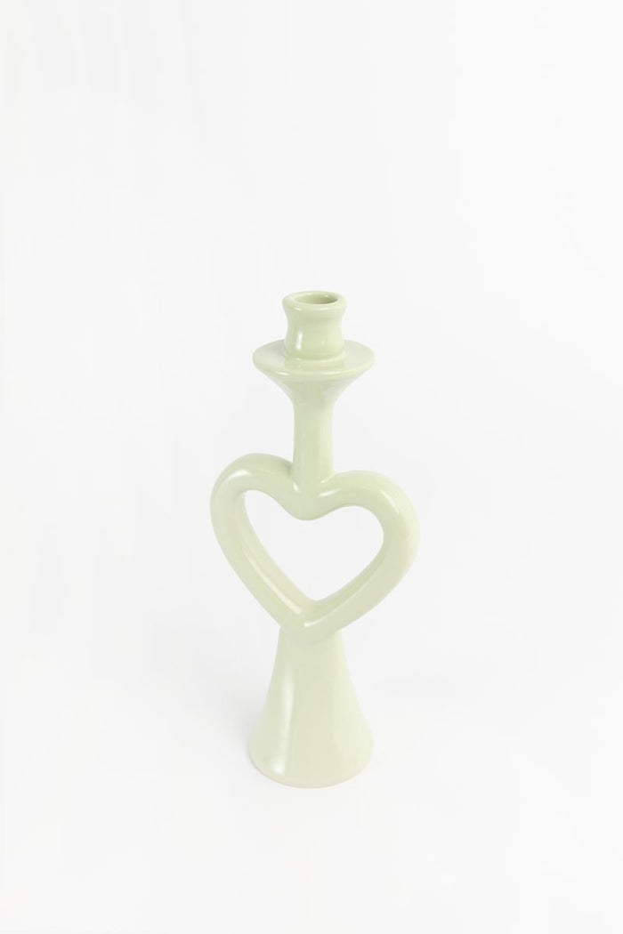 Sissy-Boy Lichtgroene kandelaar met open hart