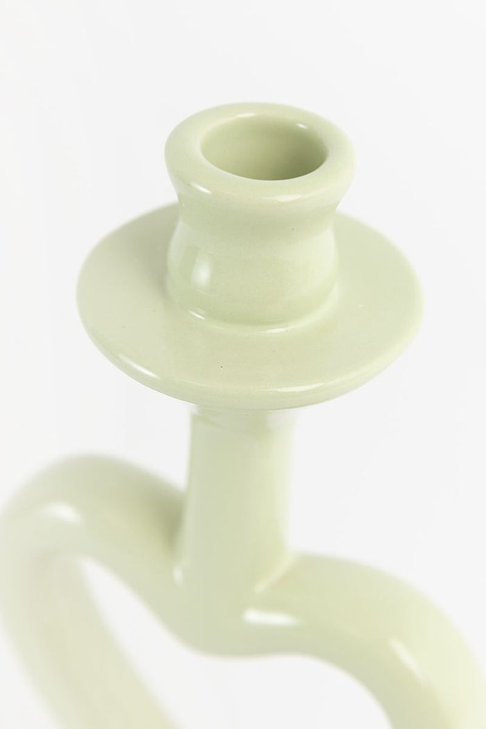 Sissy-Boy Lichtgroene kandelaar met open hart