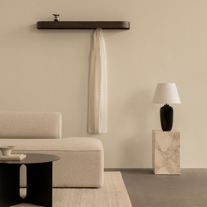 Audo Copenhagen Epoch 115 wandkapstok met plank donker eiken|zwart