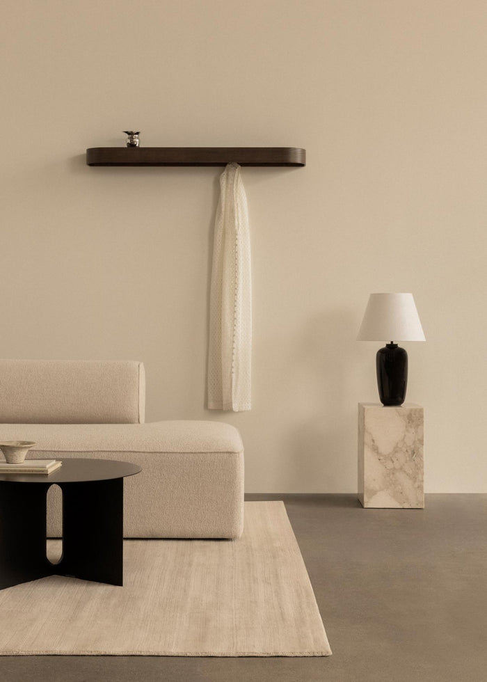 Audo Copenhagen Epoch 115 wandkapstok met plank donker eiken|zwart