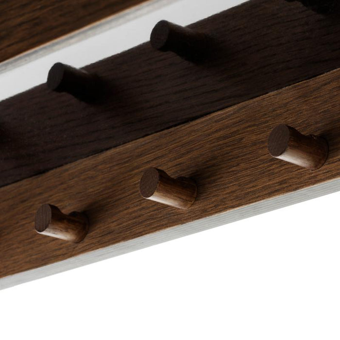 Audo Copenhagen Epoch 115 wandkapstok met plank donker eiken|zwart