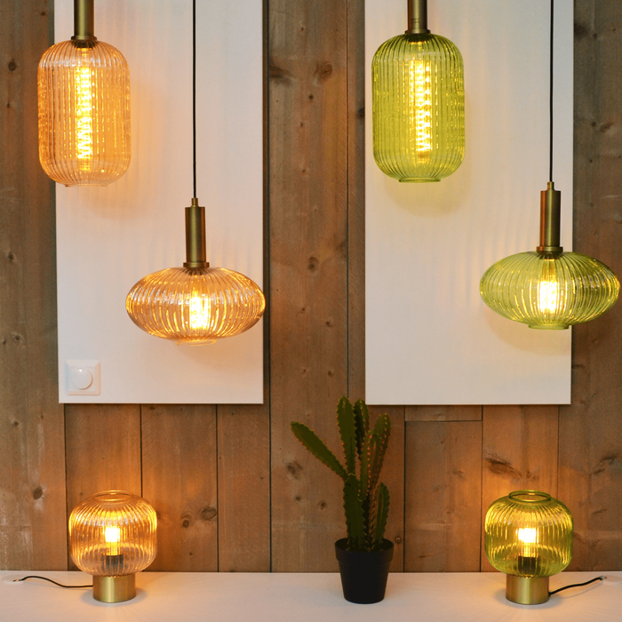 Lucide Maloto Hanglamp Ovaal - Amber