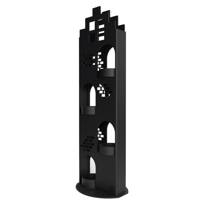 Steellish Grachtenpand theelichthouder Large Zwart