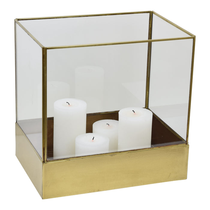 LOFT42 Liva Large Windlicht - Goud - Metaal - 30x21x30