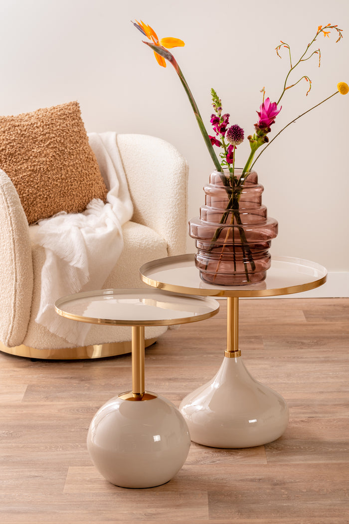 Leitmotiv - Bijzettafel Mila - Grijs - 40x40x45cm