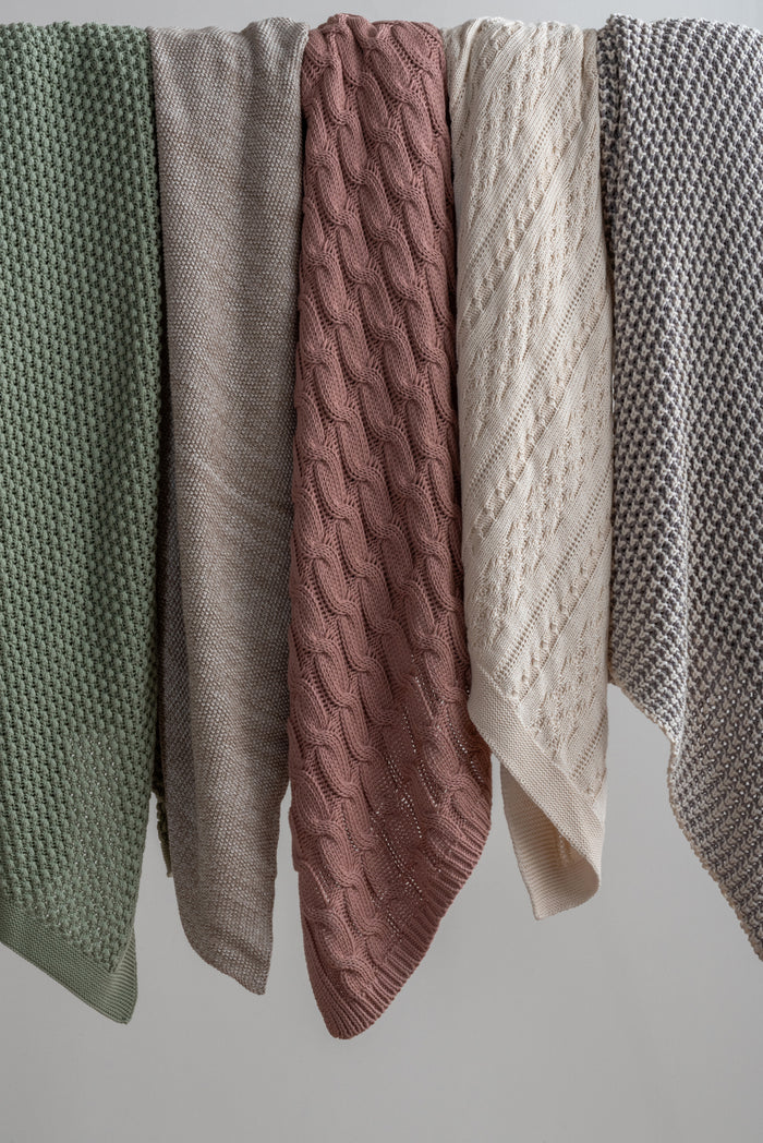 Present Time Cushion Cable Knitted 45 x 45 x 16 cm