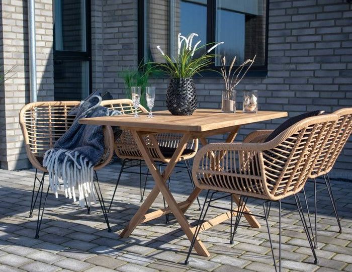 House Nordic Trieste Polyrattan Armstoel Natural set van 2