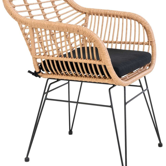 House Nordic Trieste Polyrattan Armstoel Natural set van 2