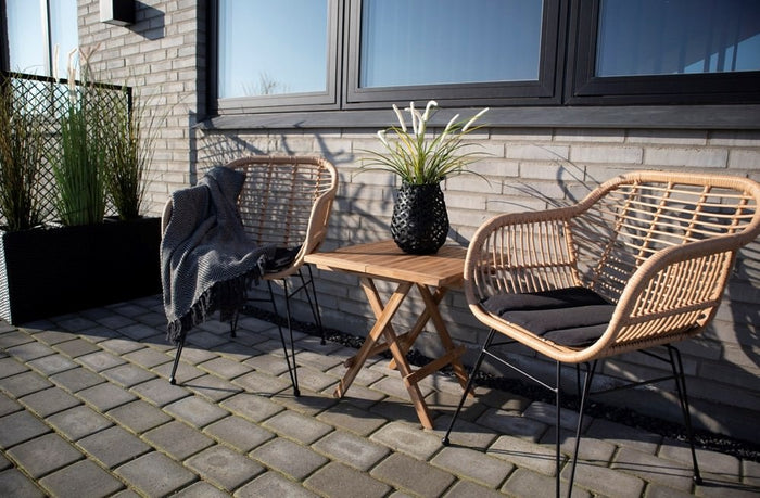 House Nordic Trieste Polyrattan Armstoel Natural set van 2