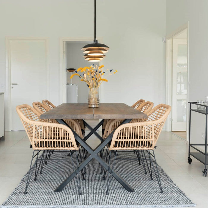 House Nordic Trieste Polyrattan Armstoel Natural set van 2