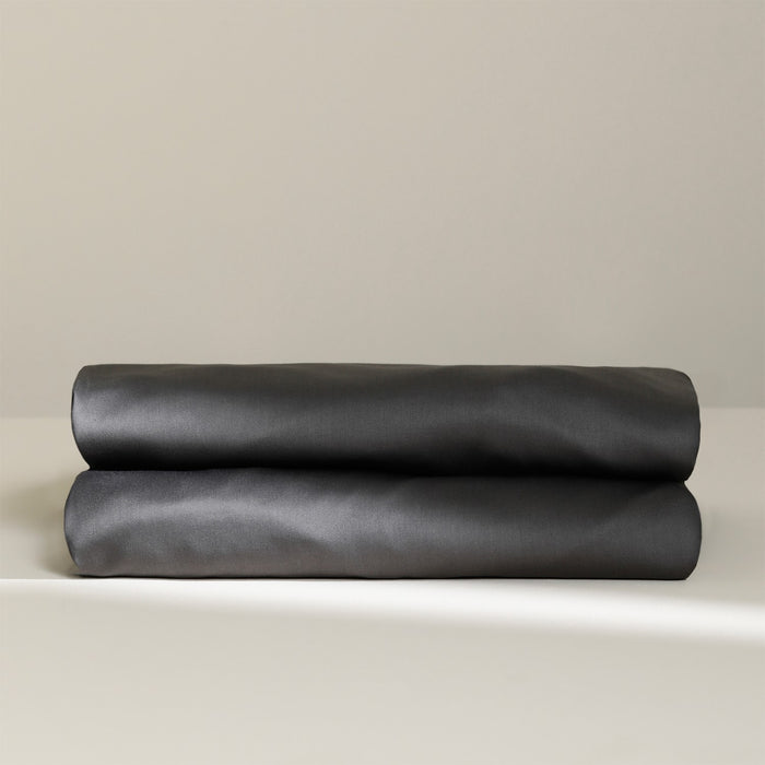 Damai Topper Hoeslaken Biologisch Katoen Satijn anthracite