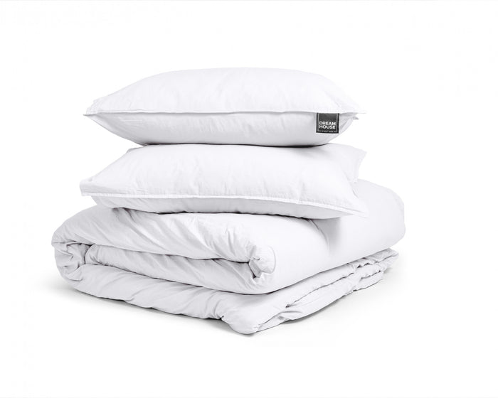 Dekbedovertrek Stone Washed - 100% Natuurlijk - Wit - 200x220cm